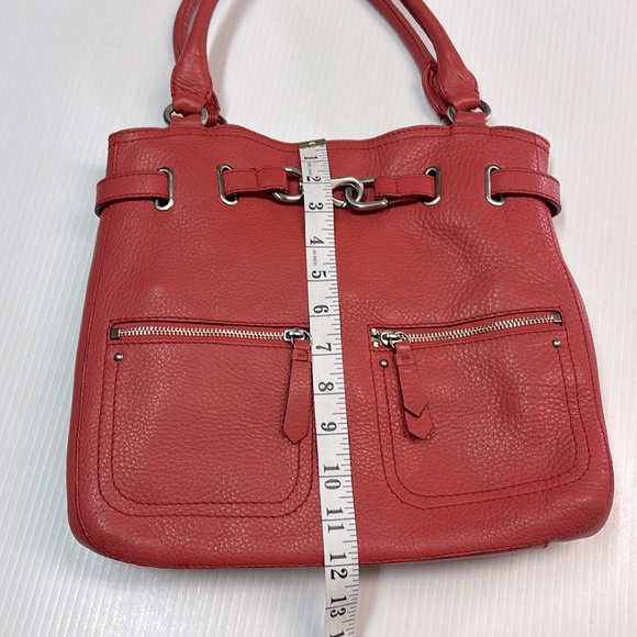 Cole Haan Women’s Genuine Leather Satchel in Coral Red - Picture 13 of 16